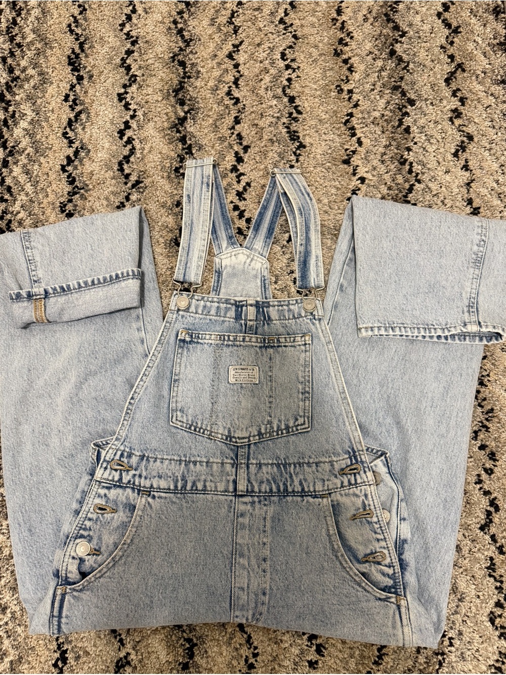 Levi's Light Blue Denim Overalls - Women's Adjustable Straps
